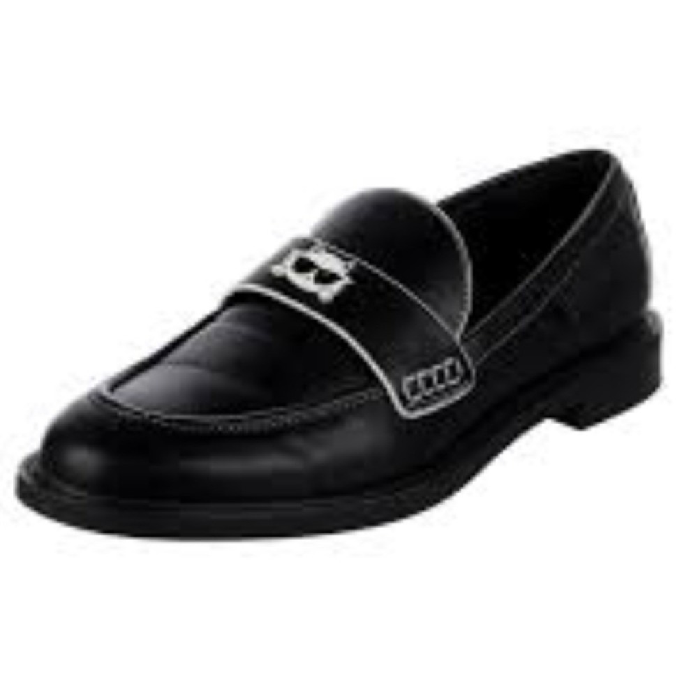 Karl Lagerfeld Paris Riya Blackโ White Choupette Cat Loafers 8.5 Womens 11